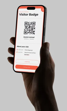 Écran Gestion des visiteurs — application Wise Building
