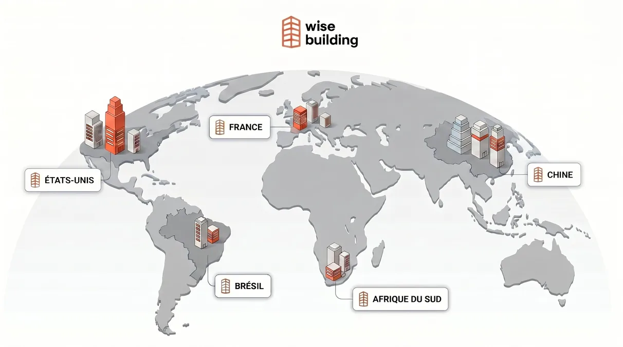 Wise Building’s international footprint: United States, France, China, Brazil and South Africa